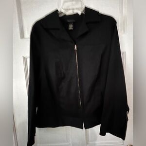 LANE BRYANT BLACK ZIPPED JACKET
